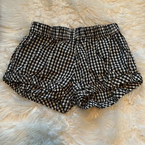 Billie Blooms Black & White Gingham Bloomer Shorts Size Small